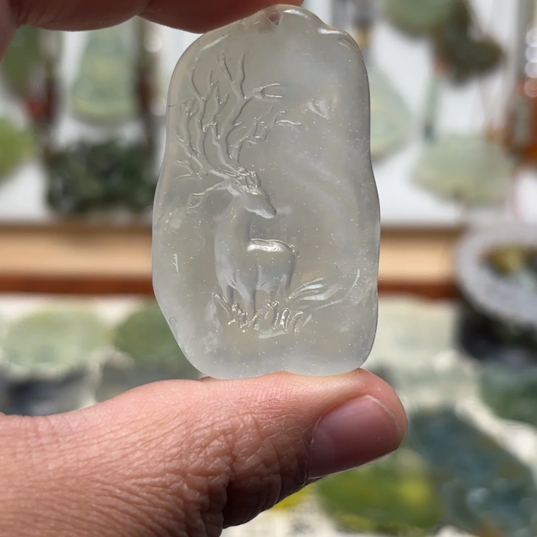 蛇纹石玉合金颈饰