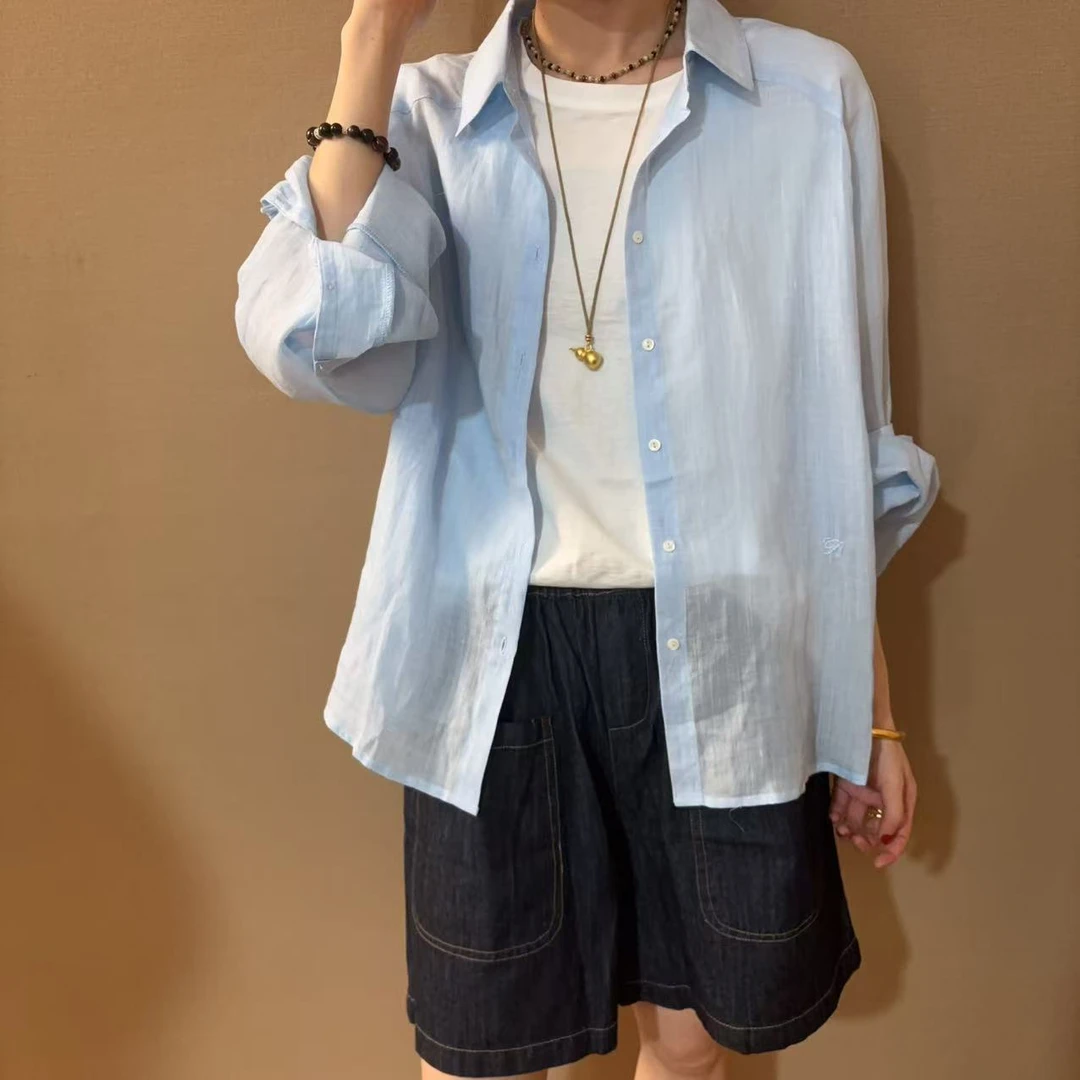 清新小版防晒衬衫