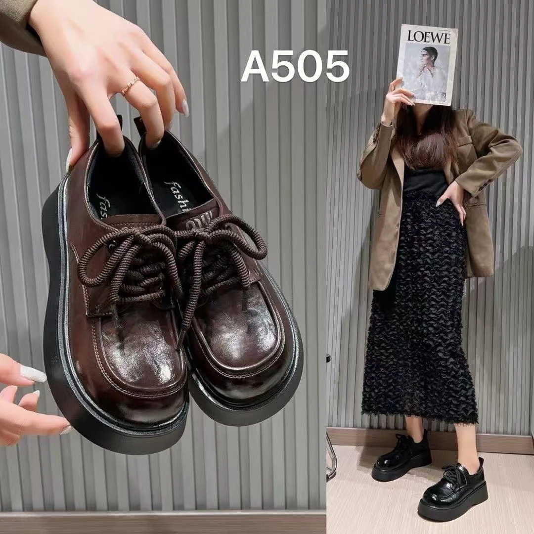 锦久私定2025年新款春季时尚厚底乐福鞋A505