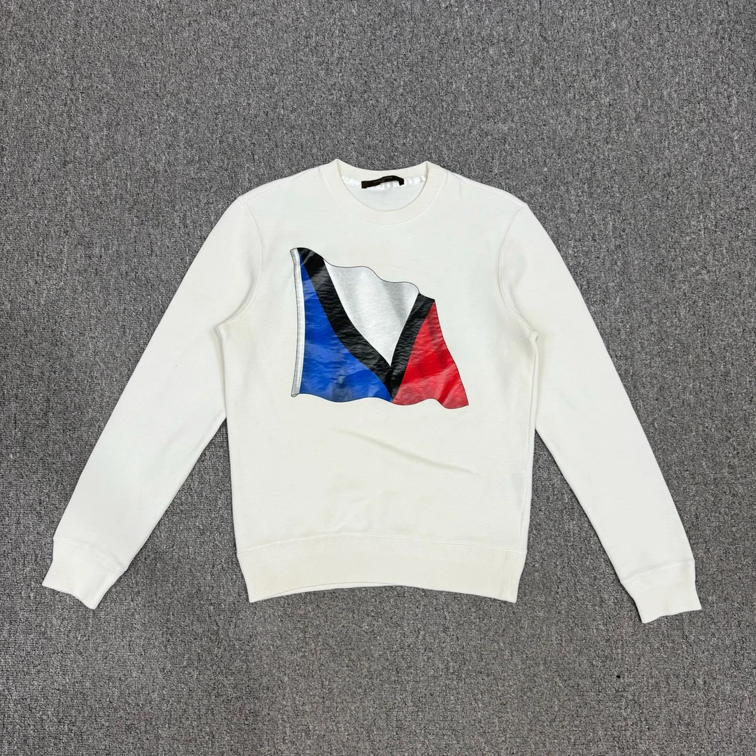 99新 LouisVuitton/路易威登 13758679白色旗帜美洲杯卫衣 XS码