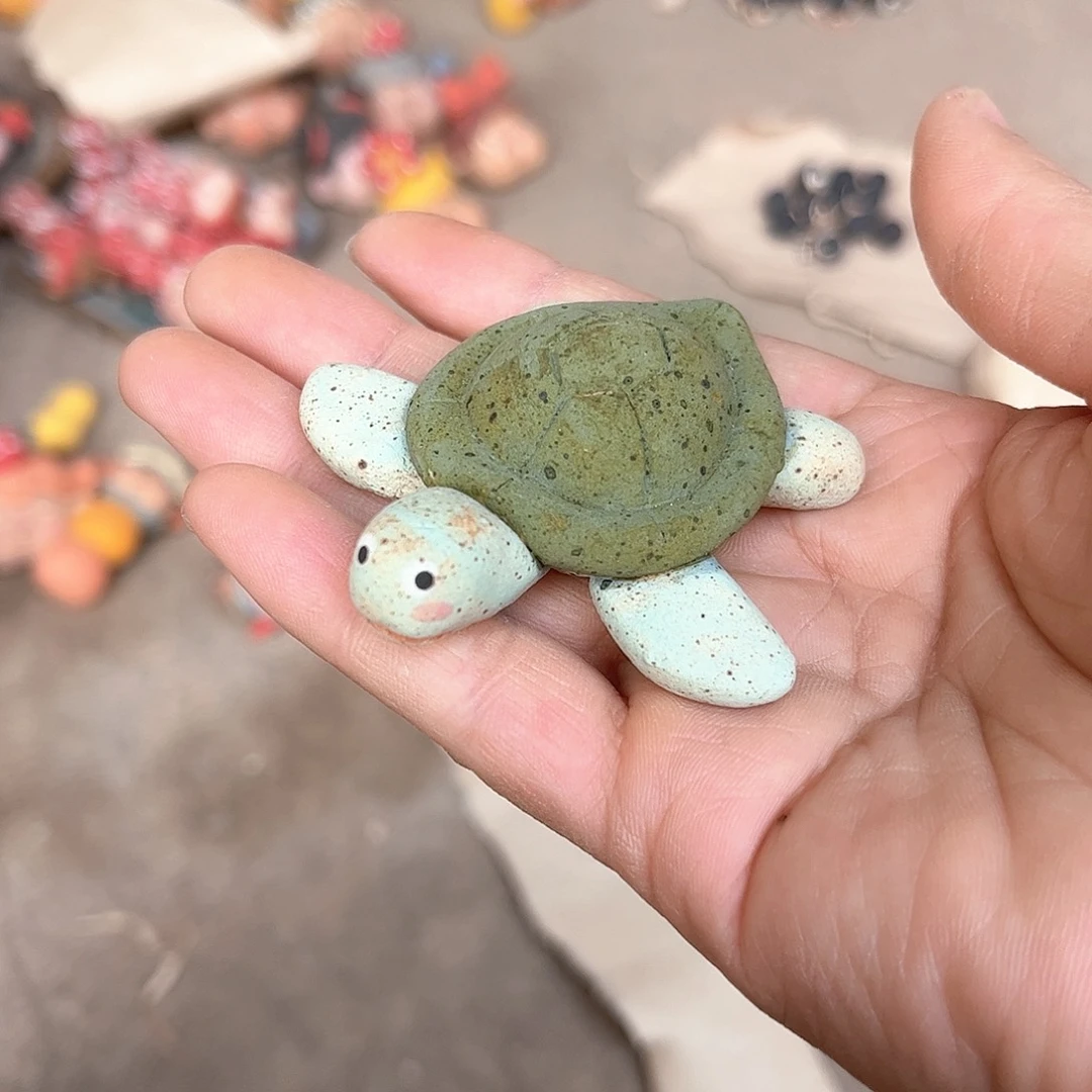 泥塑古镇炻陶花盆