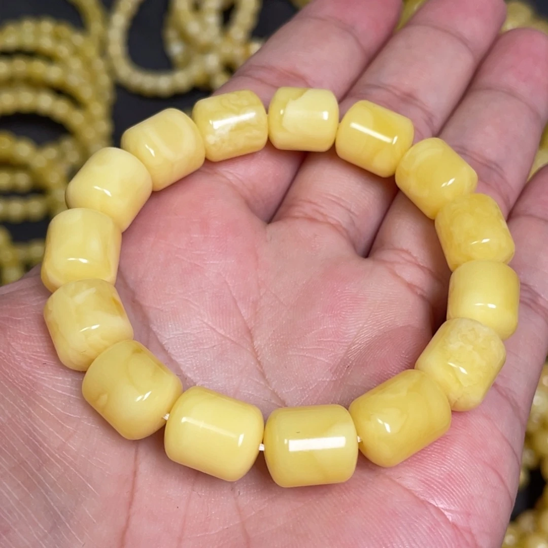 蜜蜡未镶嵌裸石竹节蜜蜡手串11mm