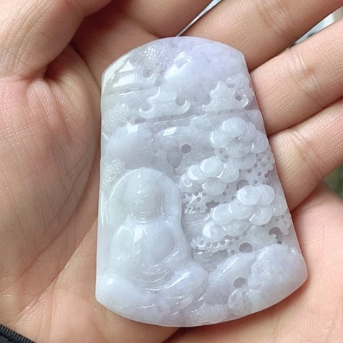 翡翠颈饰未镶嵌天然缅甸翡翠a货