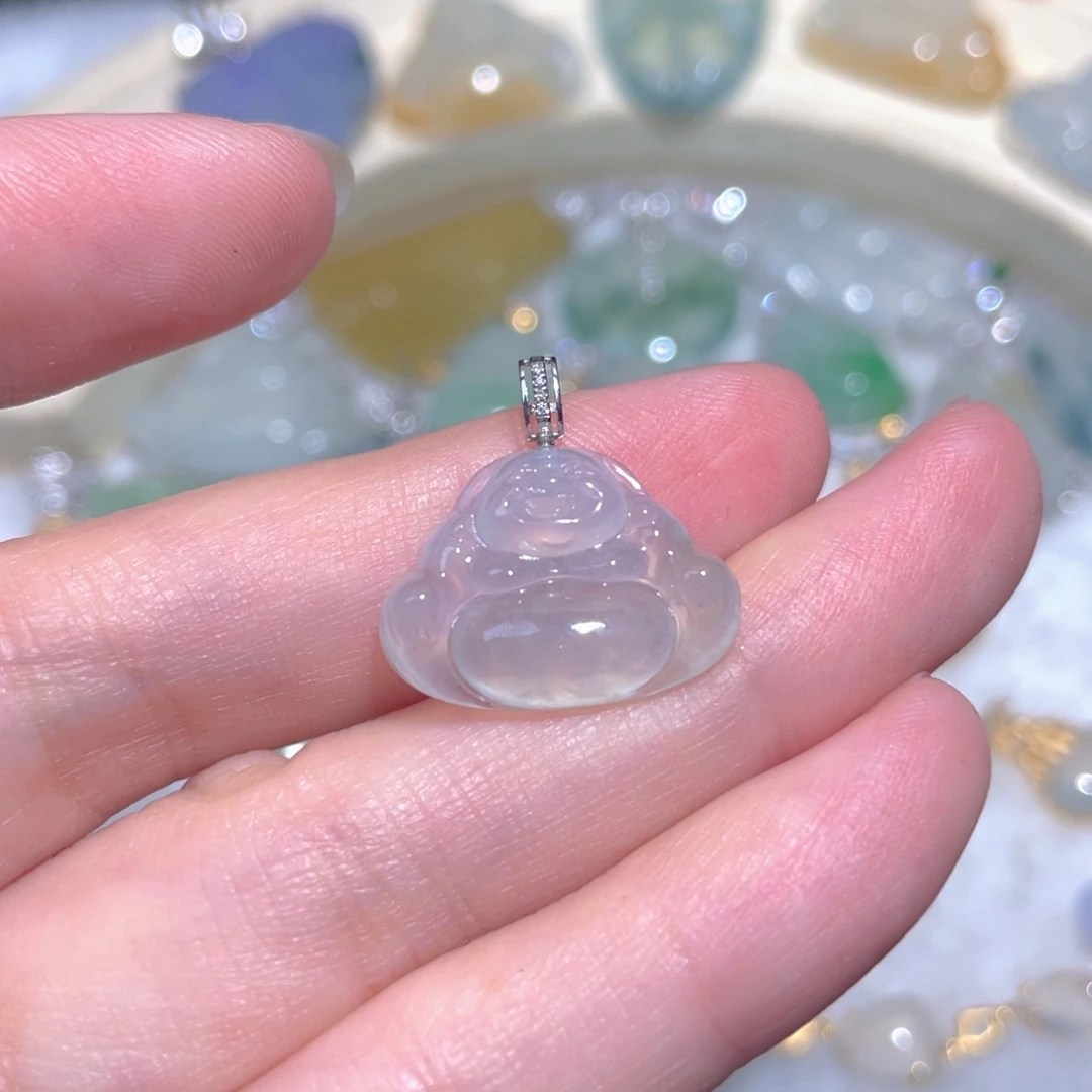 翡翠18K金镶嵌颈饰翡翠