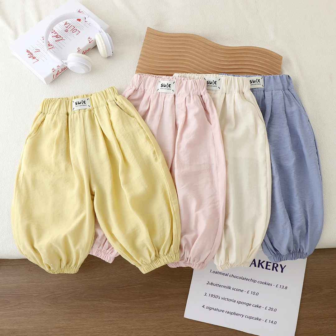 儿童裤子夏季宽松灯笼裤韩版透气束脚休闲裤男童男女宝宝薄款洋气