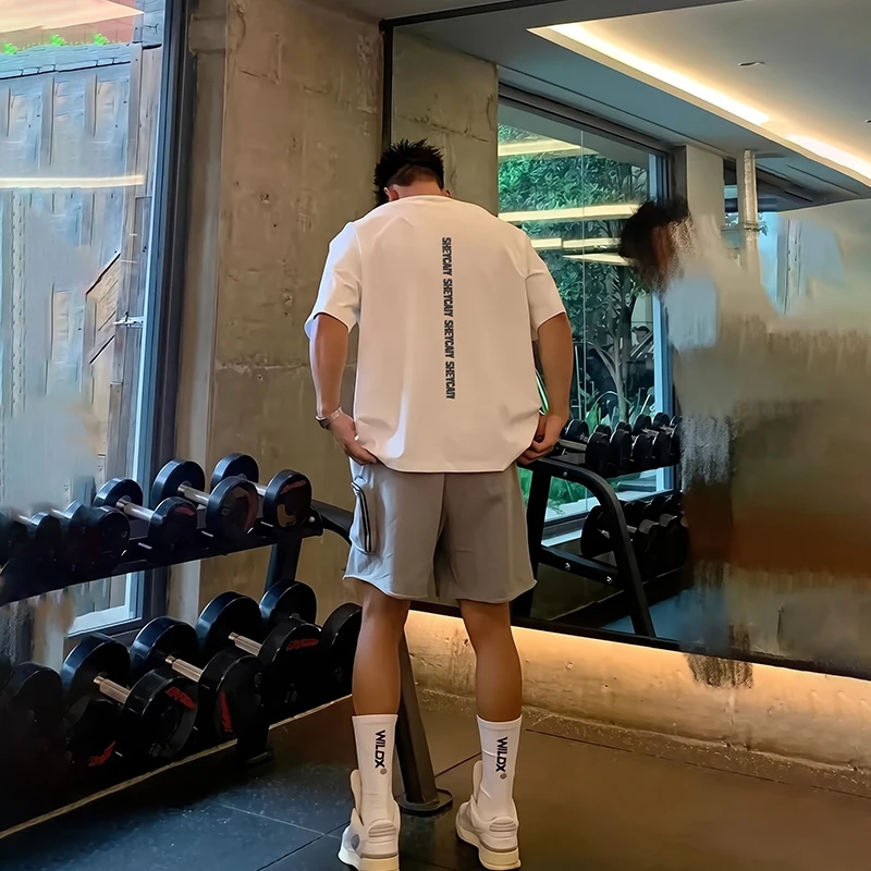 美式潮牌cleanfit休闲短袖t恤男夏季ins时尚重磅纯棉街头痞帅上衣