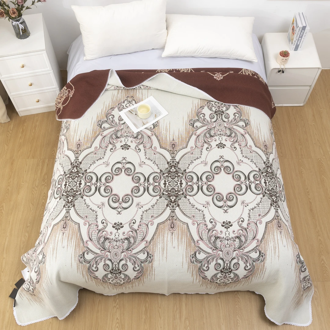 【波利维尔】2.3M*2.5M高端A类柔软亲肤透气机洗四季用棉麻软席床盖