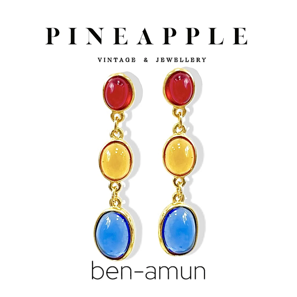 合金耳饰 菠萝中古拜雅曼Ben-Amun耳环LK8050