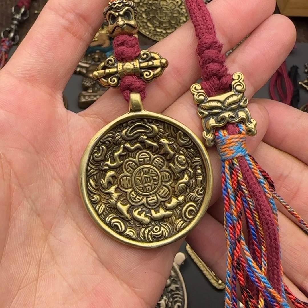老铜九宫牌吊坠喜欢的来