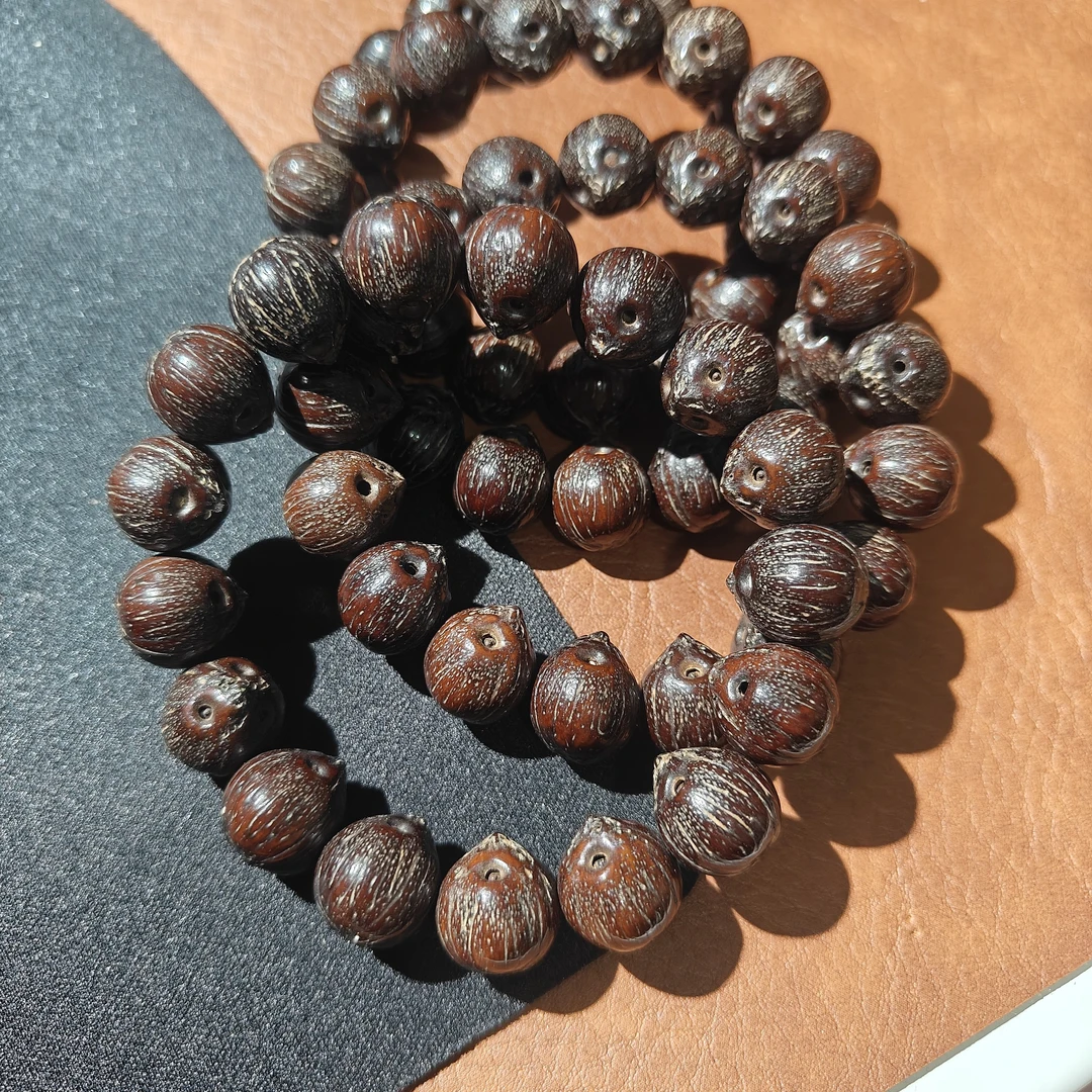 正圆紫金鼠原皮半实心前鼠后猫黑金鼠招财鼠14mm