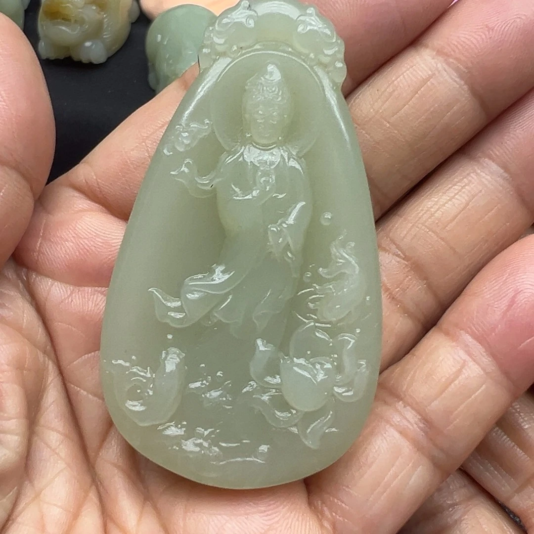 和田玉（糖玉）未镶嵌吊坠(不含链)