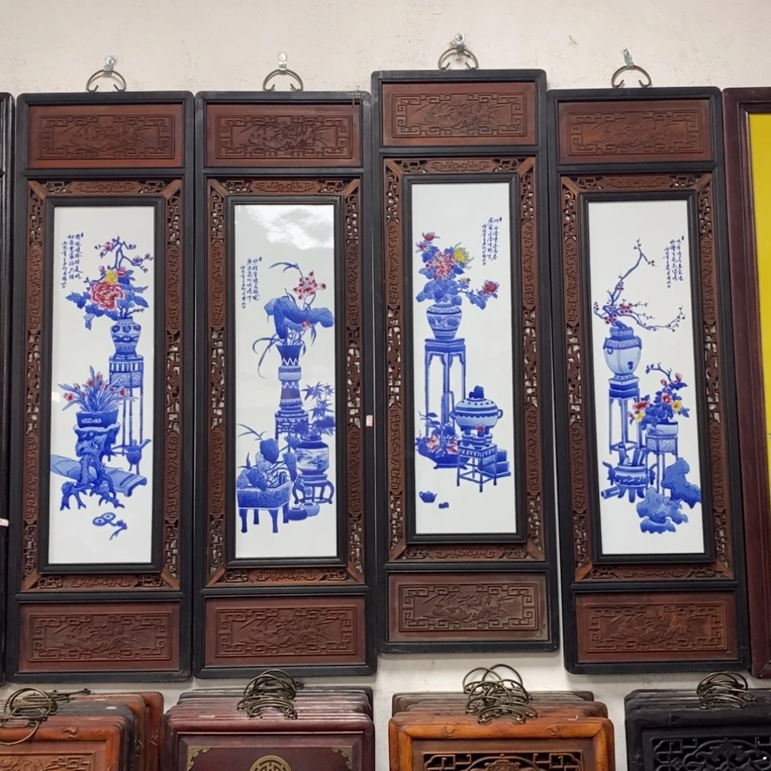 瓷1.2*36*4景德镇瓷板画柴窑烧制