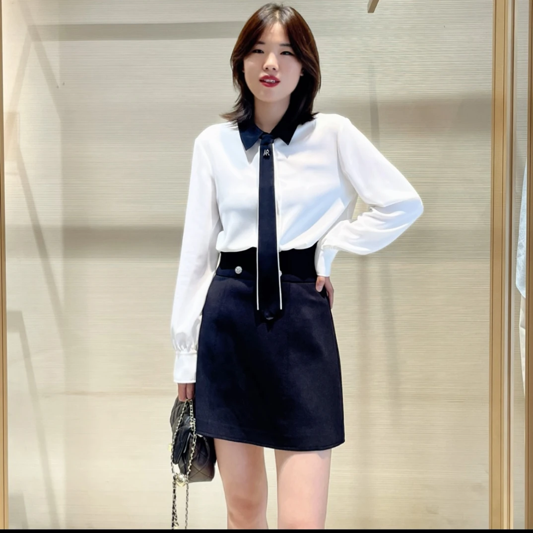 华家曼 秋款 白色女衬衫律政佳人风格时尚百搭