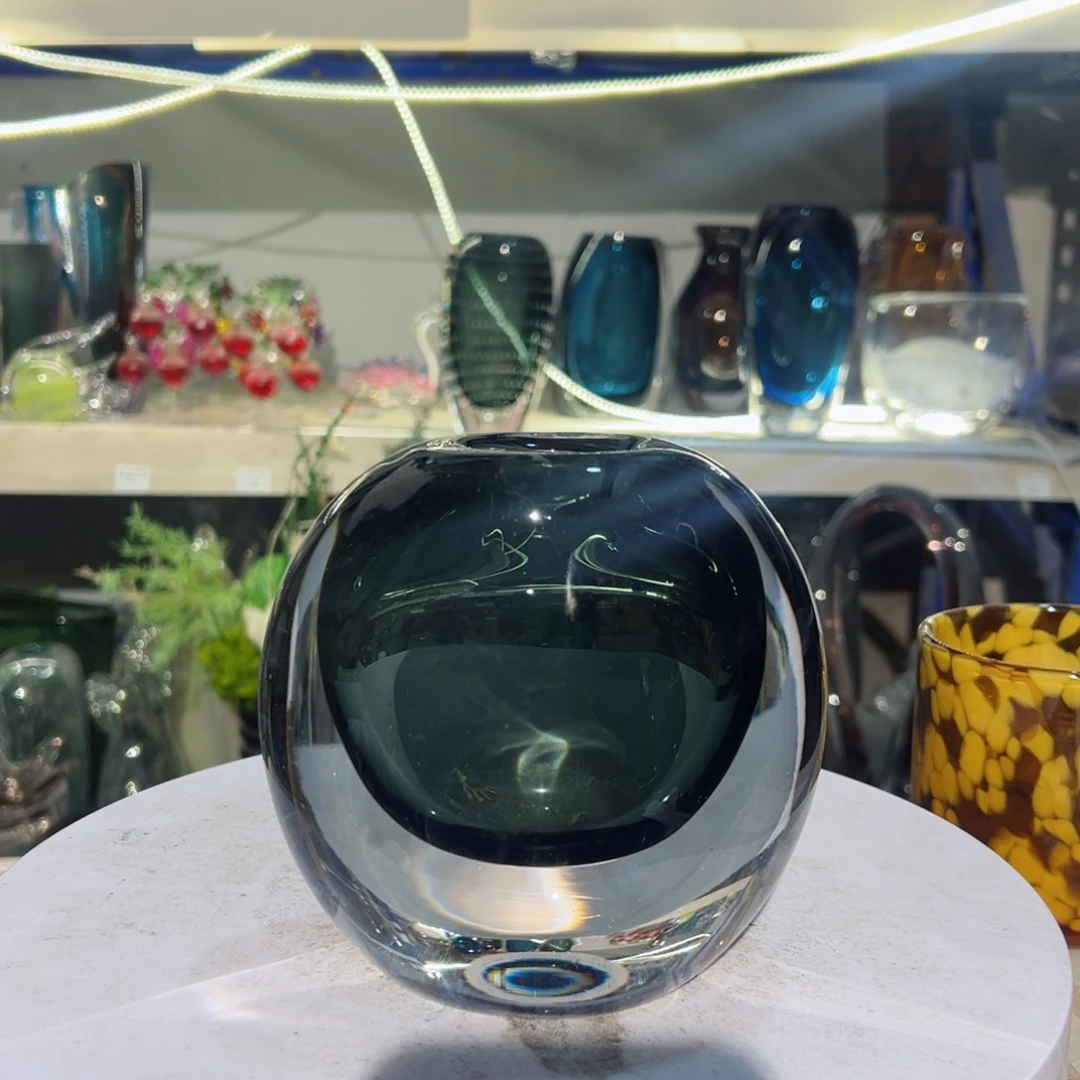 高 14 轻奢琉璃花器福利正常手工痕迹