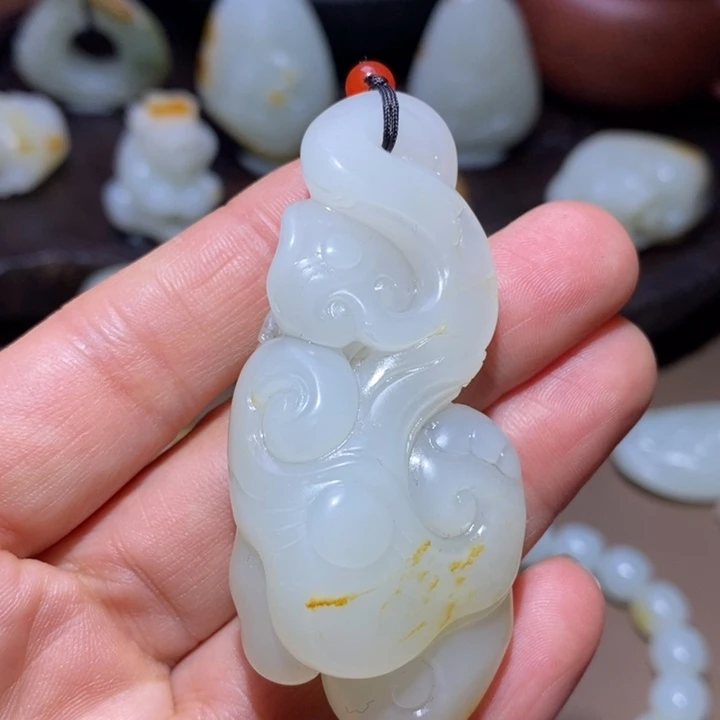 和田玉未镶嵌吊坠(不含链)