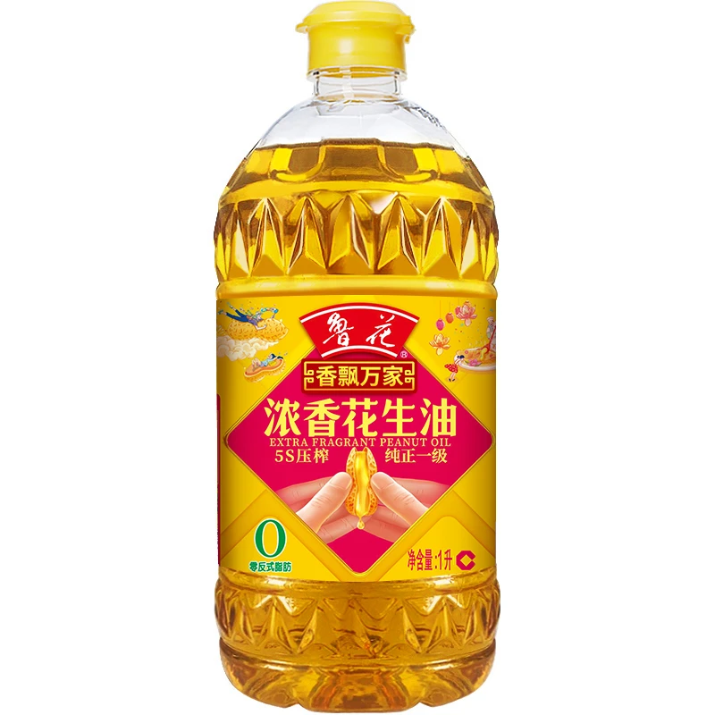鲁花香飘万家浓香花生油1L 家庭食用油小规格压榨一级
