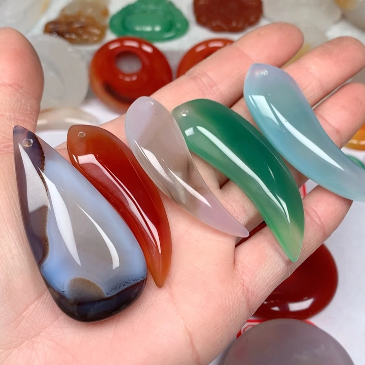 玛瑙/玉髓颈饰未镶嵌N****