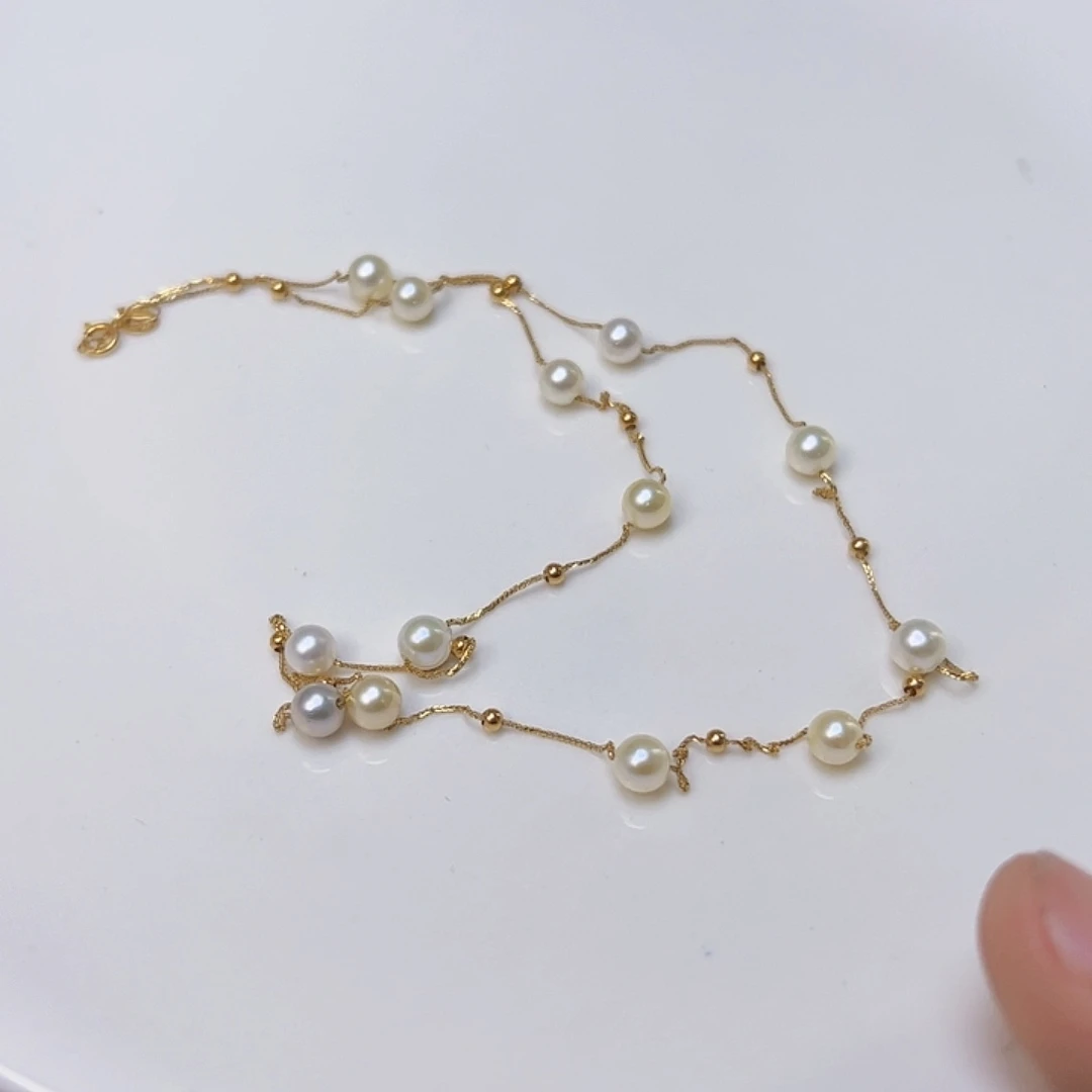 海水珍珠颈饰18K金镶嵌