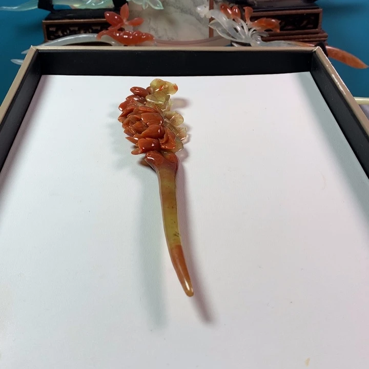 蛇纹石玉发簪未镶嵌霖*