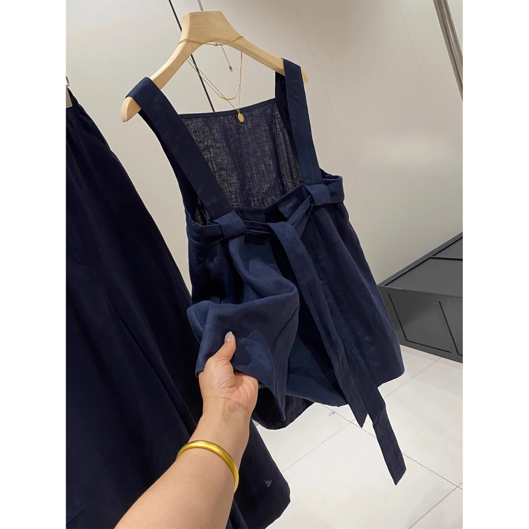 巨好搭！真心舒服！显白吊带背心阔腿休闲裤套装女夏季松弛感两件套