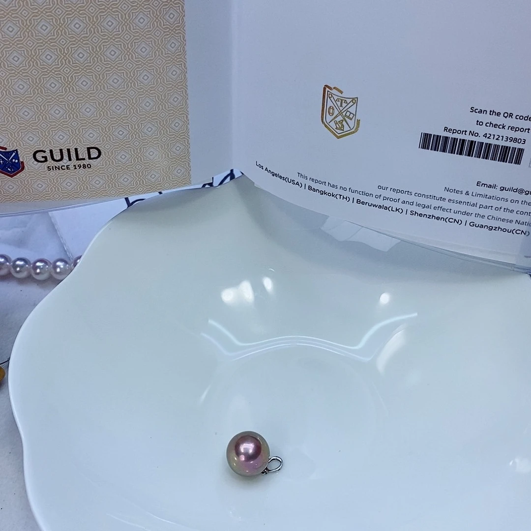 淡水珍珠颈饰18K金镶嵌