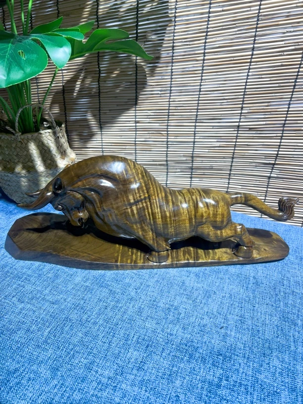 阴沉木金丝楠水牛摆件小叶桢楠手工雕刻厂家直销四川雅安料新品