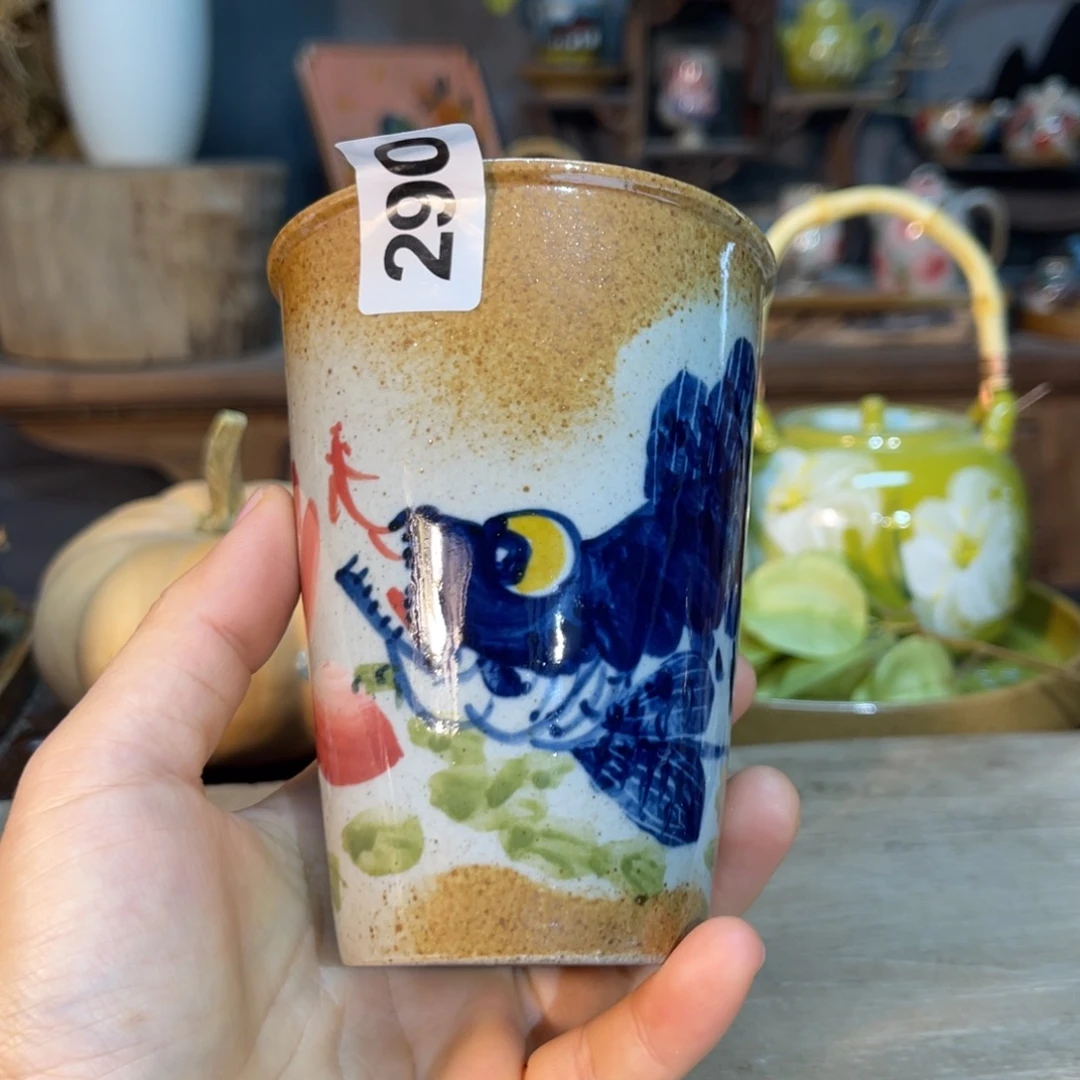 壶素浅陶瓷手工手绘
