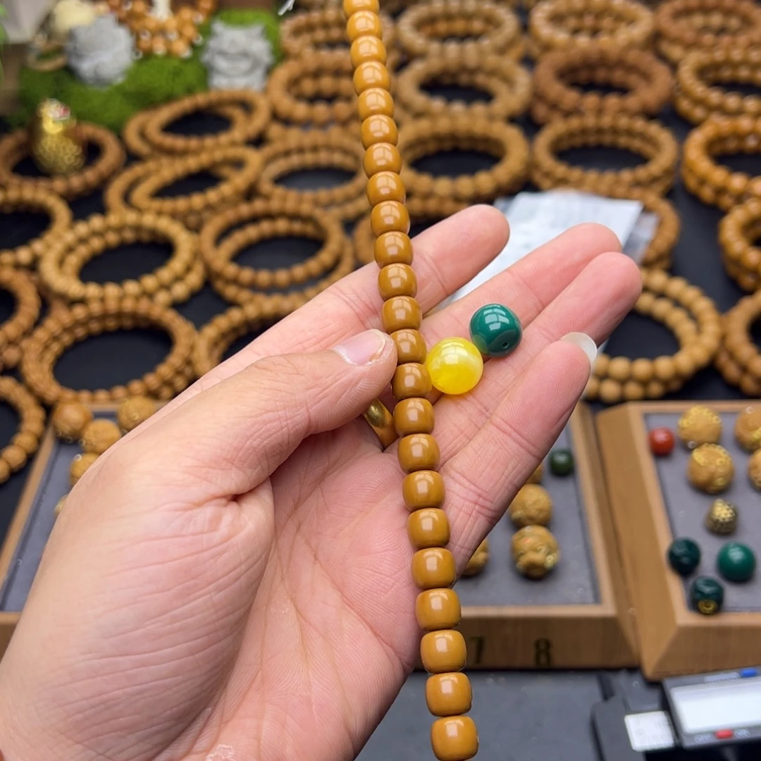 努***力猴头核桃吊坠道珠➕老油绿