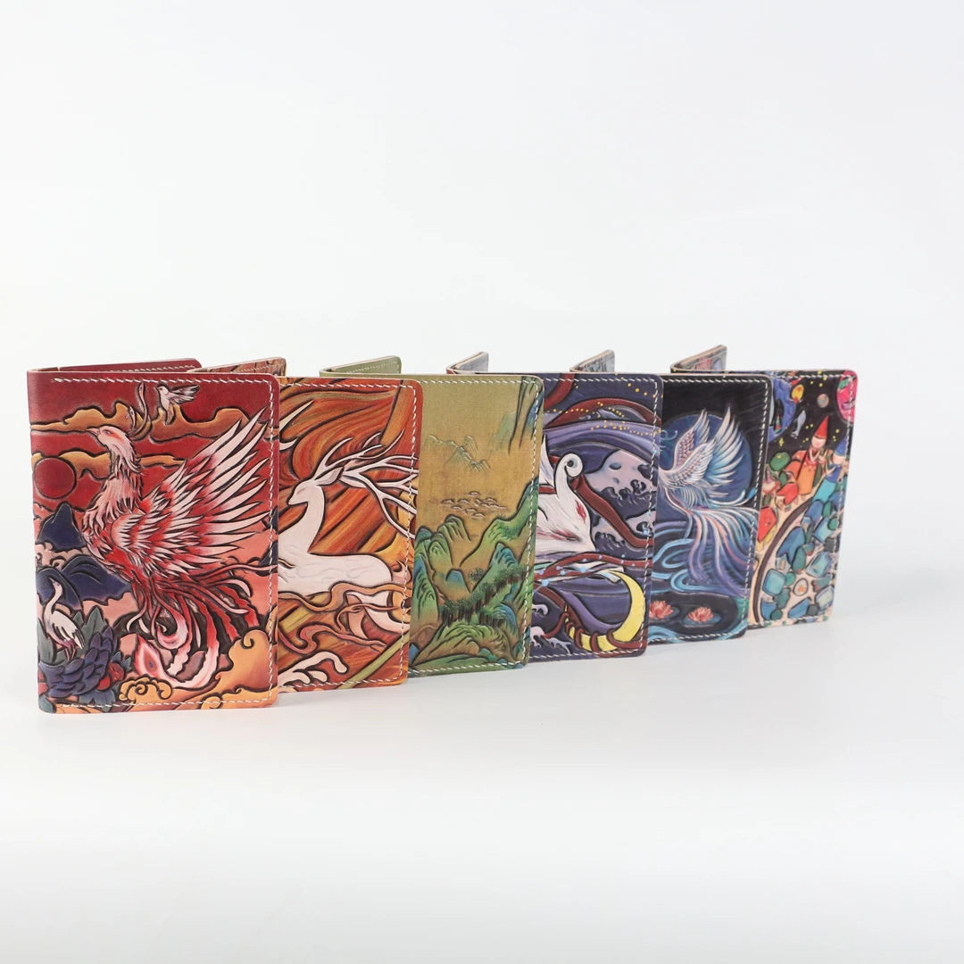 匠人乔配饰【皮雕护照夹】纯手工原创皮雕非遗护照夹