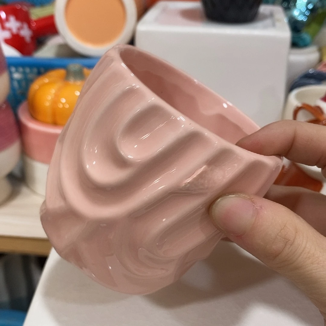 陶杯子陶盆有孔 瑕疵介意勿拍