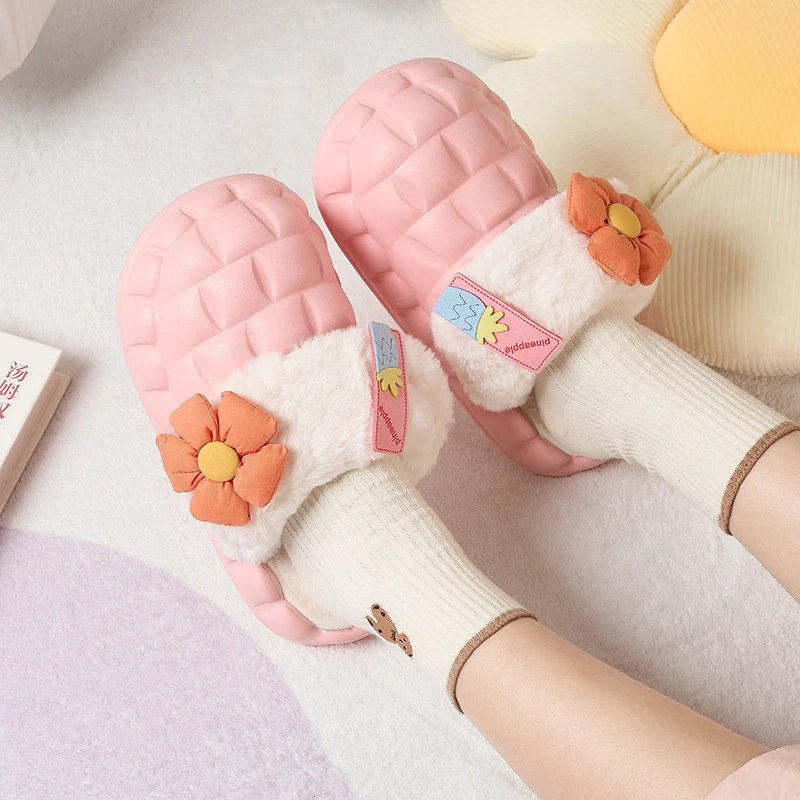 2025新款可拆卸棉拖鞋女冬季保暖家居月子鞋厚底防水棉拖男士