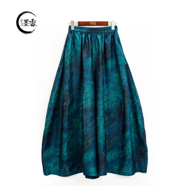 XuanGeMoXiang/轩阁墨香【星空】中式时尚休闲香云纱 裤子 MX661572