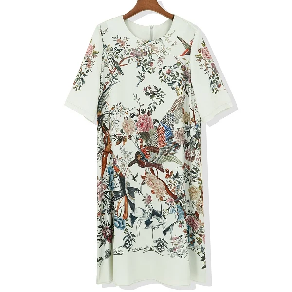 25年新款连衣裙印花复古绣花中式连衣裙女装碎花优雅XS696912