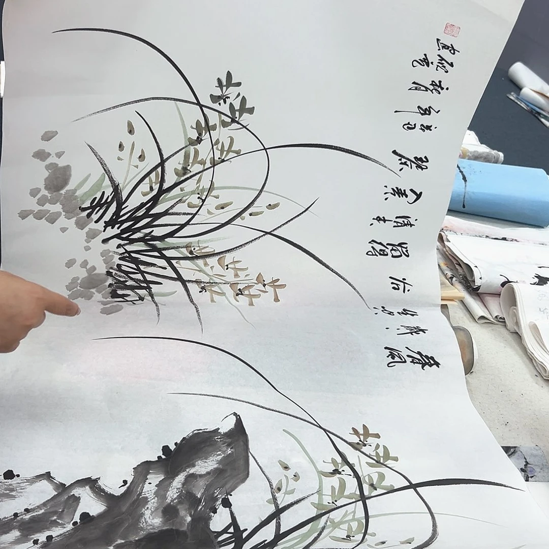 国画国画作品纯手工绘制