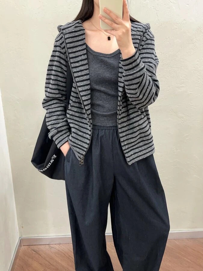 连帽拉链休闲百搭外套57A5296