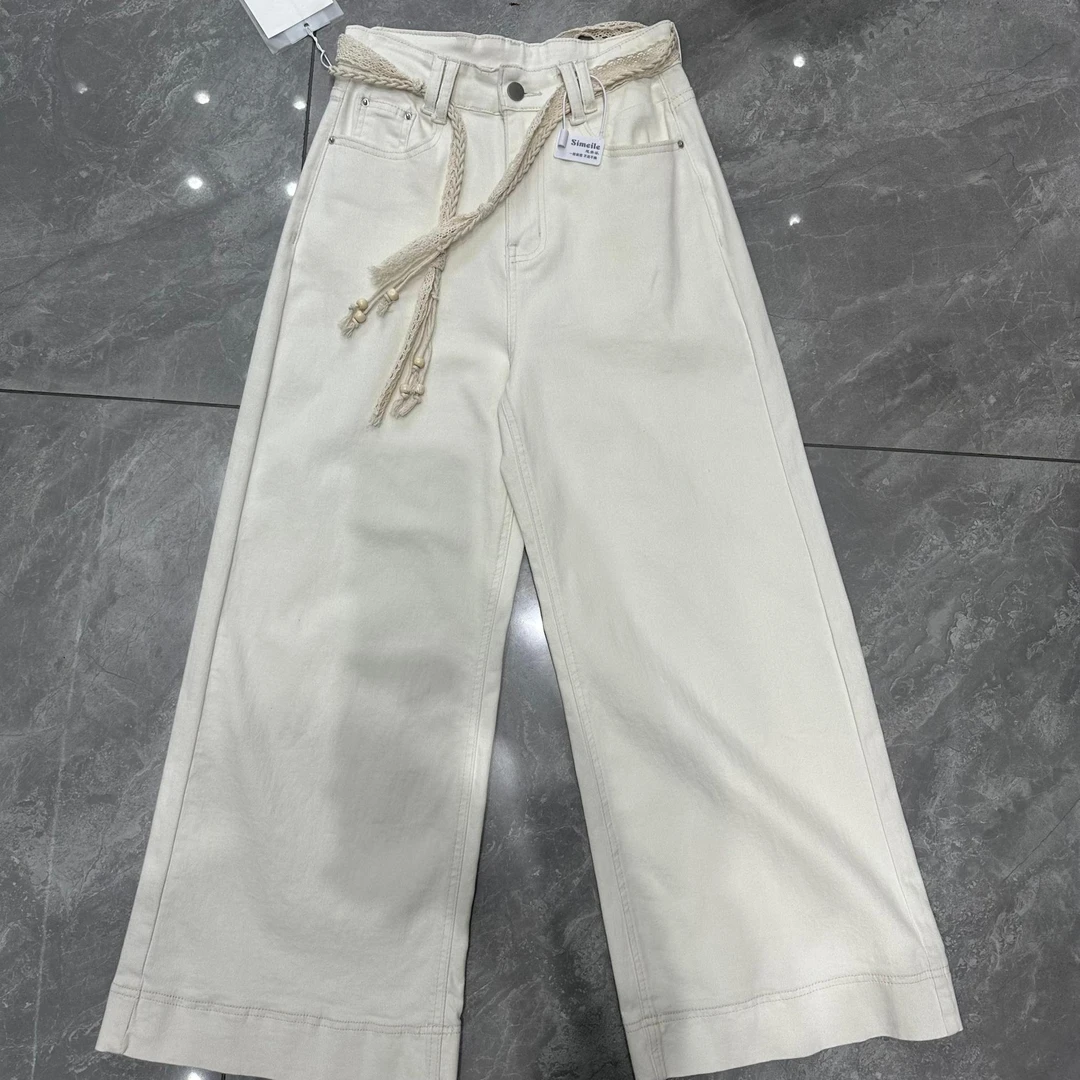 晶选推荐【思美乐】夏季新款杏色阔腿裤A8119