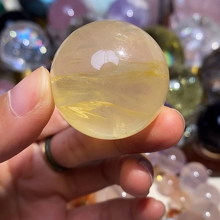 石材星光黄胶花球