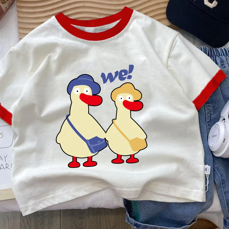 2025新款宝宝夏装洋气男童女童卡通短袖T恤100%纯棉半袖儿童上衣