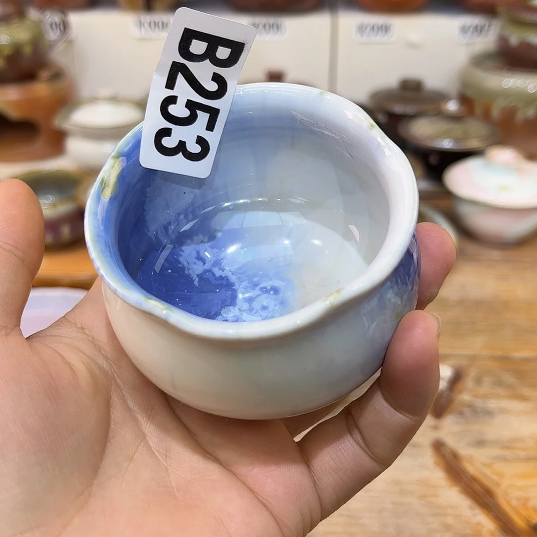 白泥茶杯猫**儿陶瓷艺术