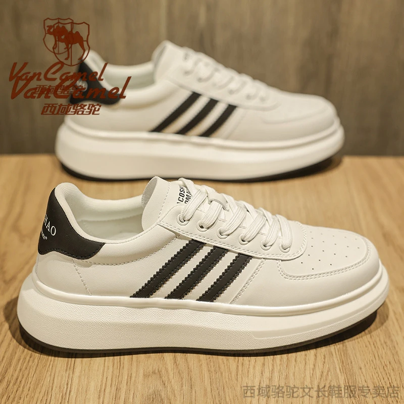 西域骆驼透气新款潮牌百搭休闲板鞋春季秋冬干净感痞帅男鞋