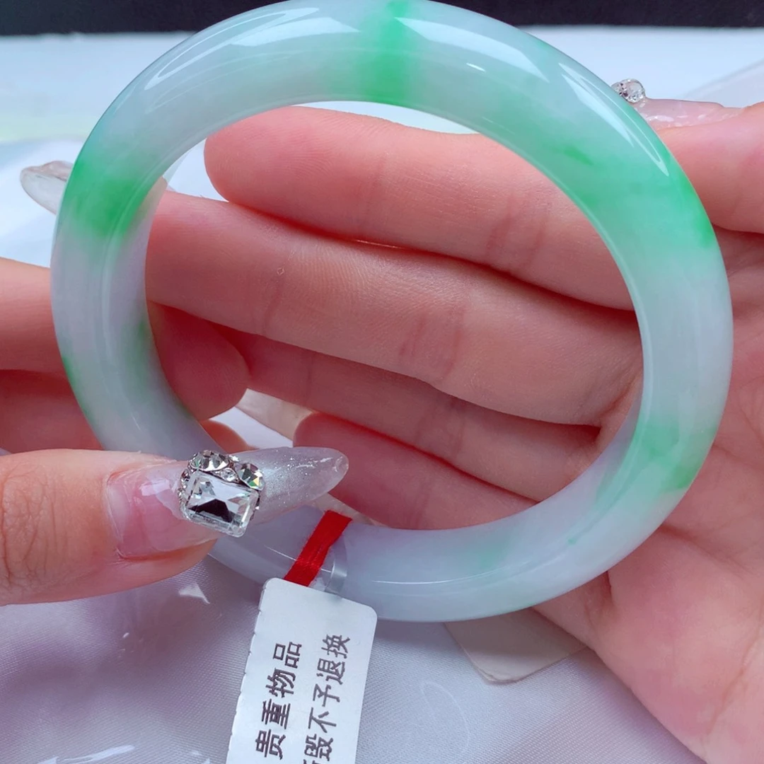 翡翠手镯未镶嵌天然缅甸翡翠A货手镯 