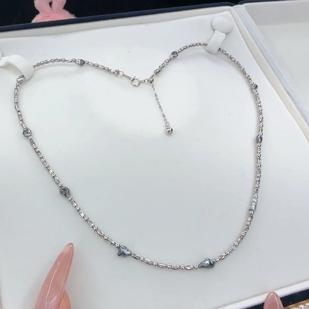 颈饰银S925镶嵌海水珍珠