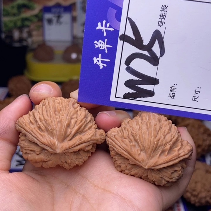 吊坠文玩核桃W25链接 全品白狮子异形