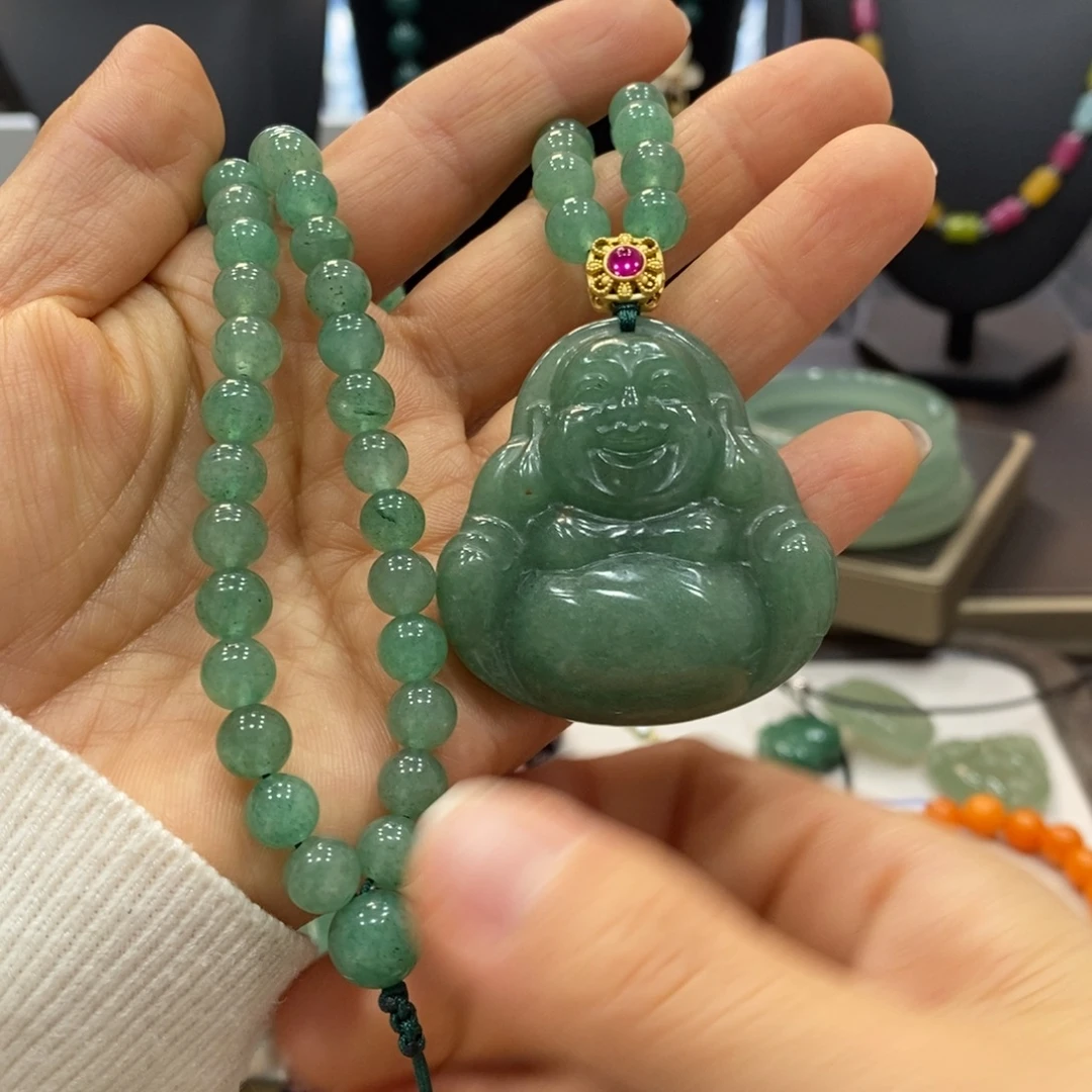 东陵石银S925镶嵌颈饰