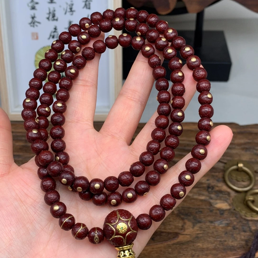 吊坠凤眼菩提7.5  带钉 108