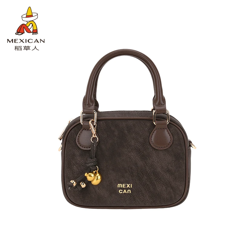 25【琥珀流光】柔雾波士顿小托特女士轻奢女包2025年保龄球包包