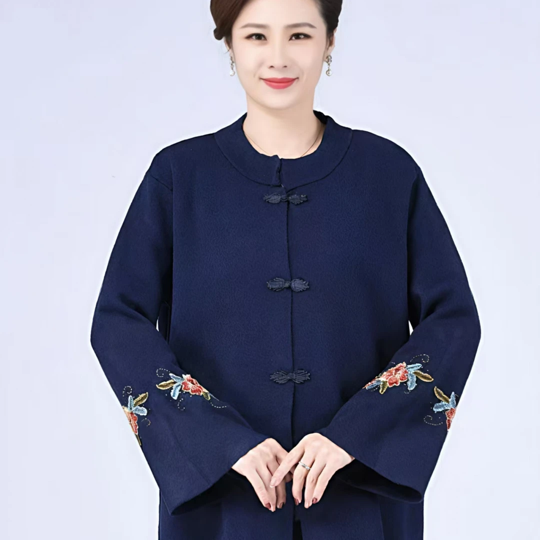 11216-中老年人胖妈妈加大码女装大衣60岁奶奶春装外套【19-1-1】