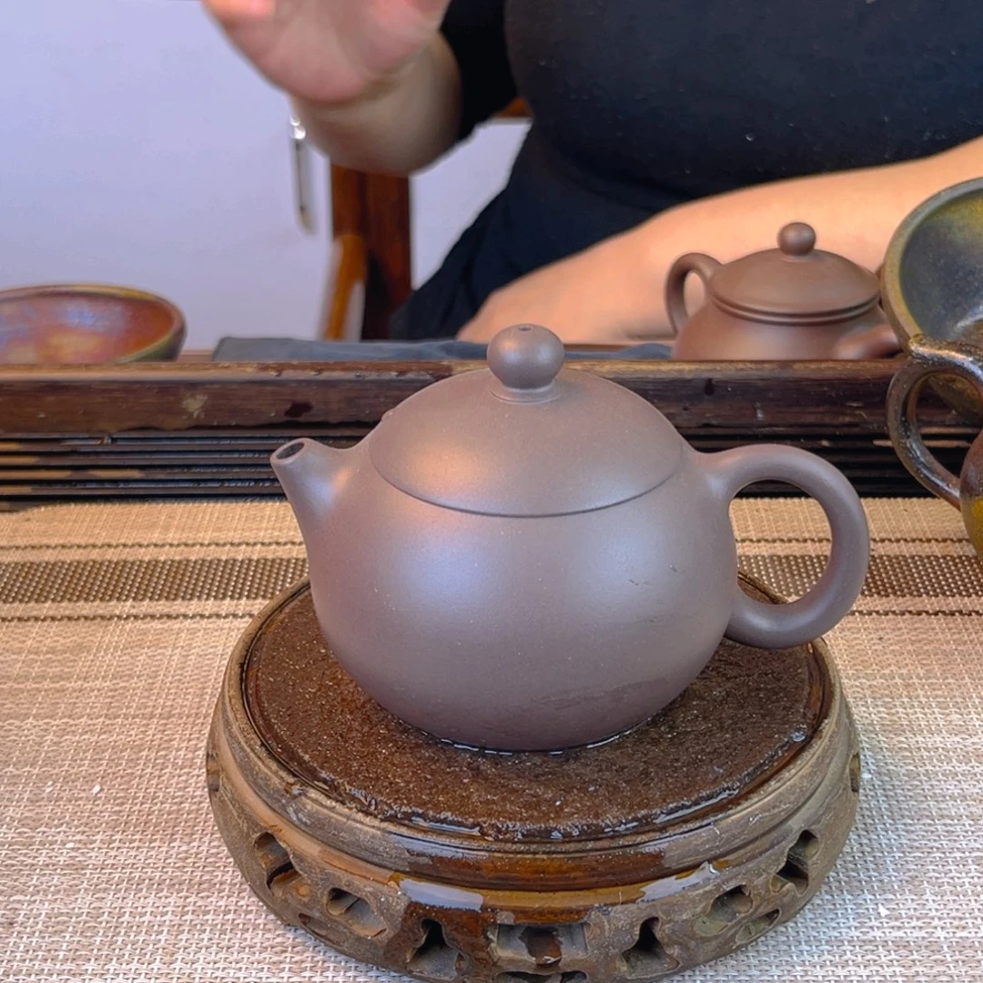 紫砂茶壶紫泥220cc