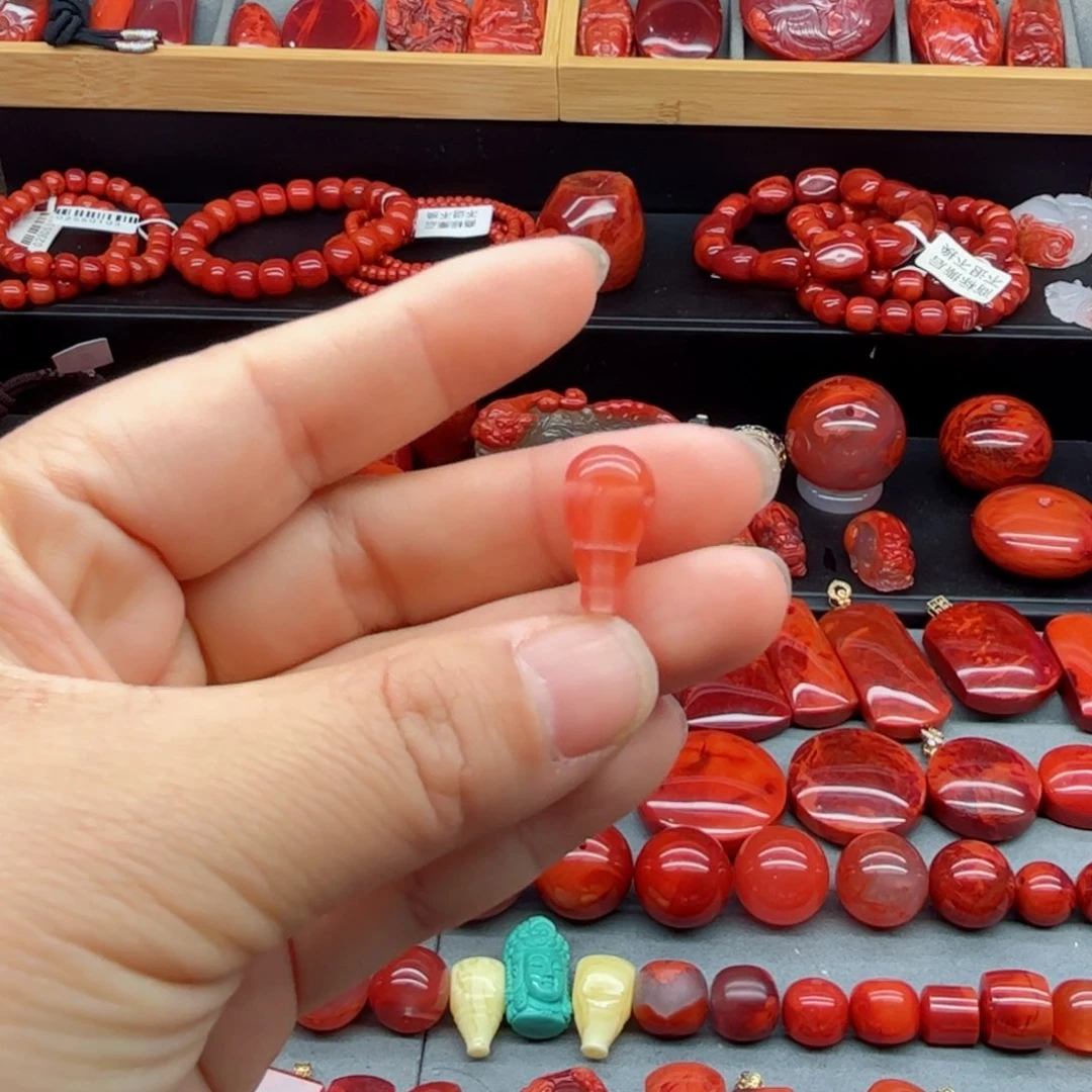 南红玛瑙配饰银S925镶嵌