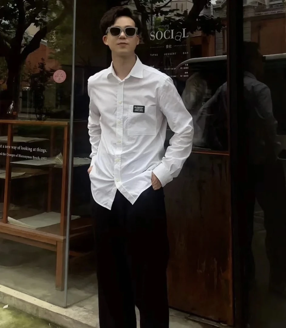 95新 BURBERRY/博柏利 CZF0573/Burberry/博柏利/纯色衬衣/尺码XL